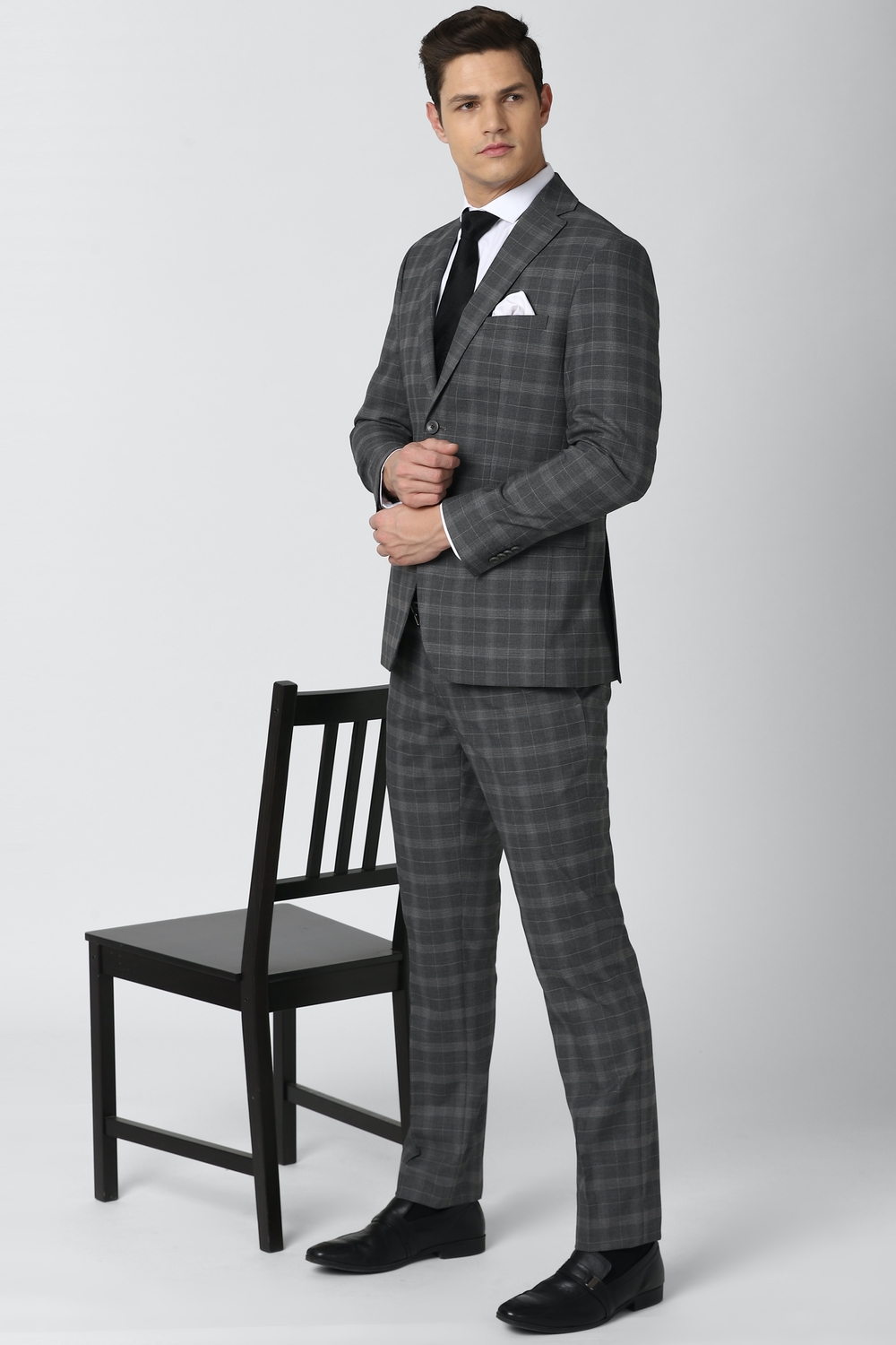 MEN SLIM SUITS CHECKS