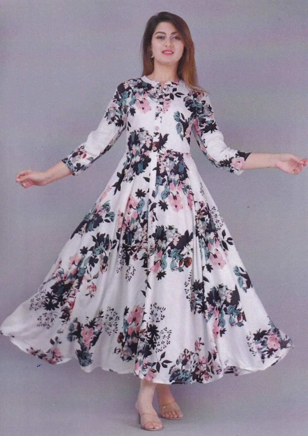 LAD KURTI-GOWN-RAYON-RANI 09/21-6