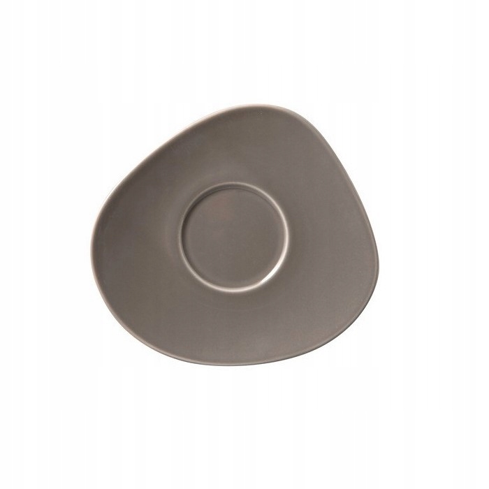ORGANIC TAUPE SAUCER COFFEE CUP 17 5CM