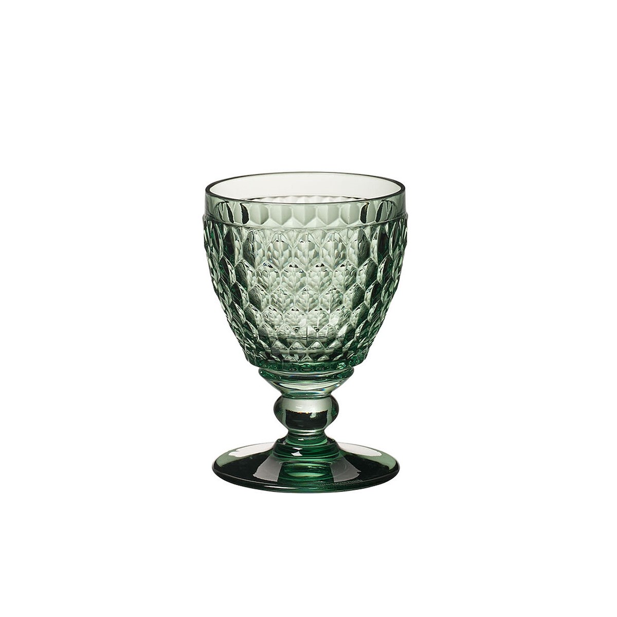 Boston col. watergoblet green set 4 pcs crystal
