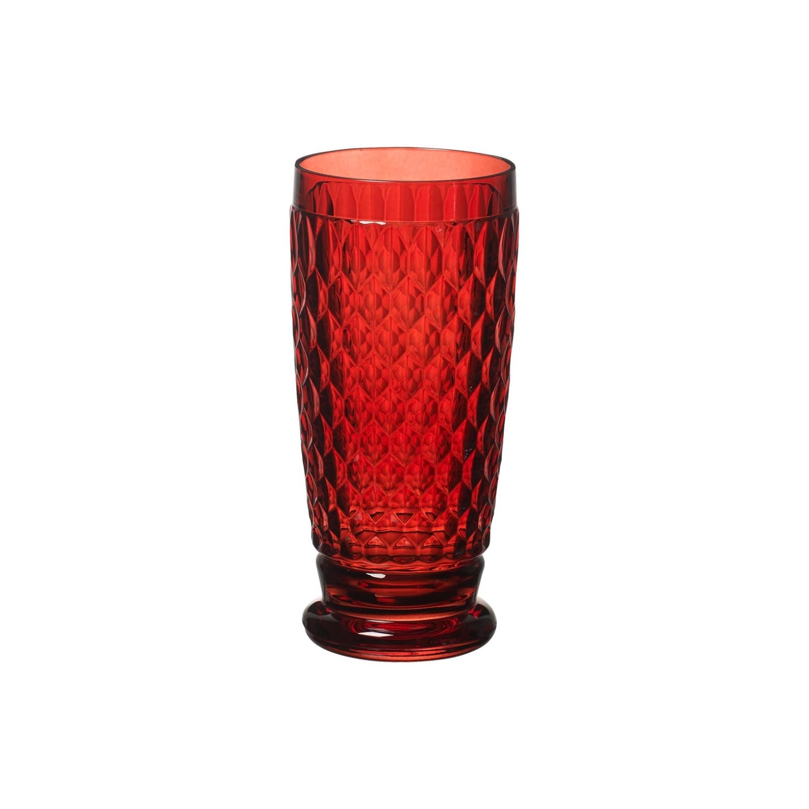 Boston col. Highball/beere tumb. red set 4 pcs crystal