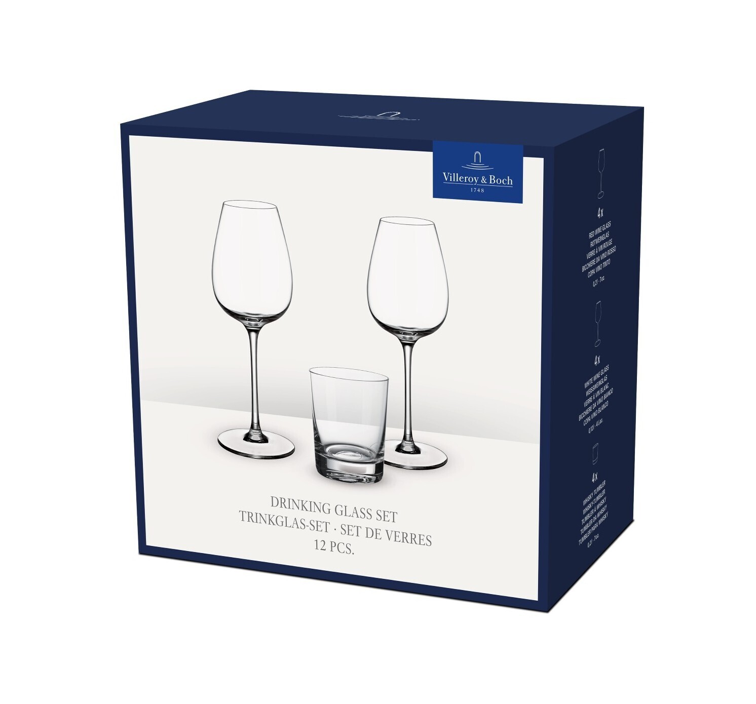 Purismo Wine Drinking glass set- 12pcs