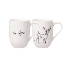 STATEMENT CHRISTMAS SET REINDEER 2 PIECES