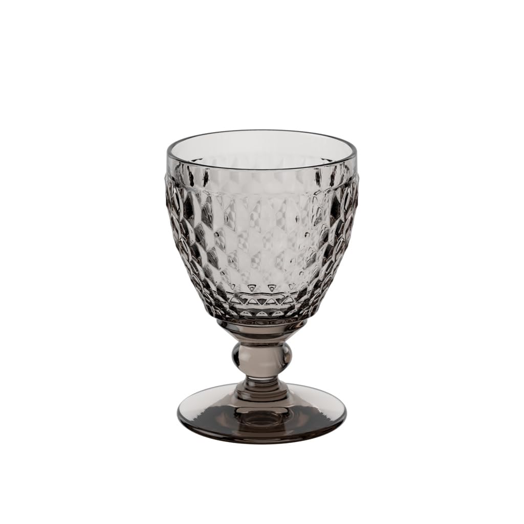 BOSTON COLOURED RED WINE GOBLET SMOKE SET 4pcs 20-crystal