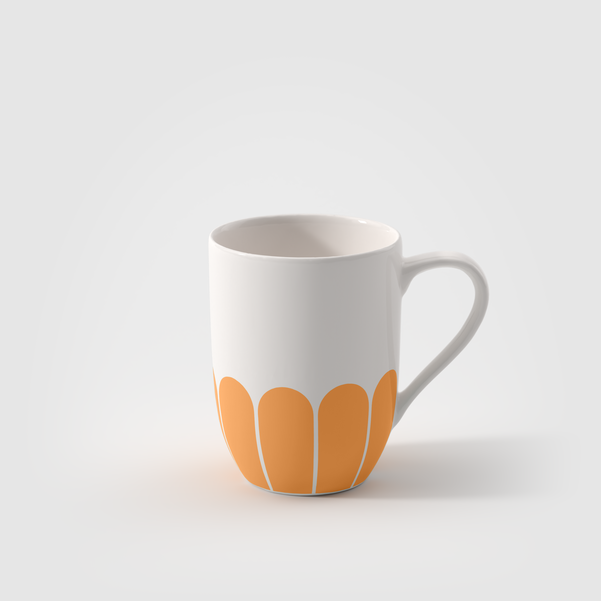 FLEUR SOLEIL MUG 12-premium porcelain 11.5x8x10.5cm