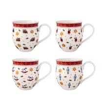 Toy's Delight Anniversary Mug set 4pcs 12-Premium Porcelain