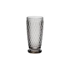 BOSTON COLOURED HIGHBALL/BEER TUMBLER SMOKE SET4PCS