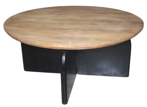 KAARTI - COFFEE TABLE ROUND WITH BLACK FEET D101H46
