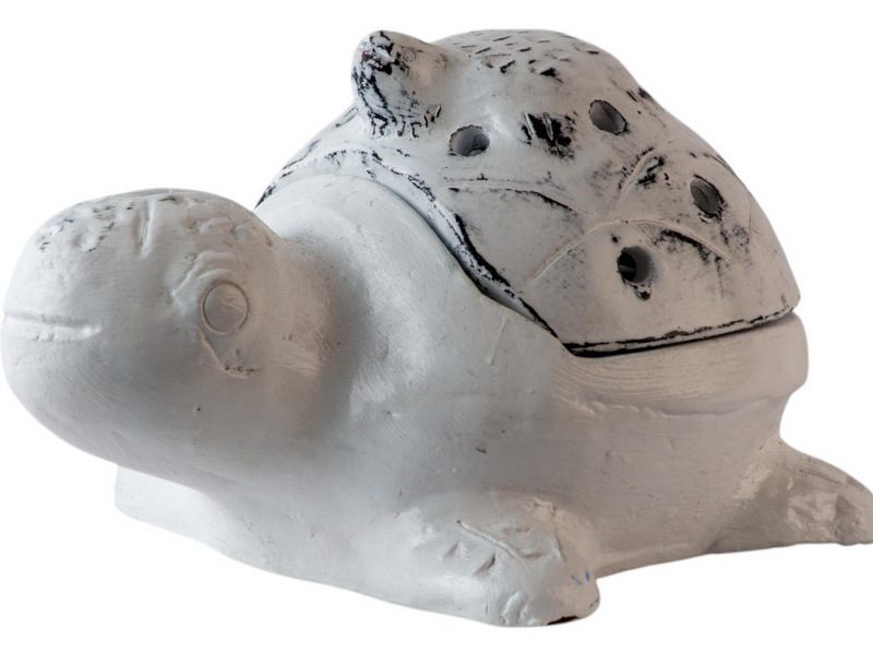 SOLEIA - MOSQUITO COIL HOLDER TERRACOTTA TURTLE WHITE  23H12