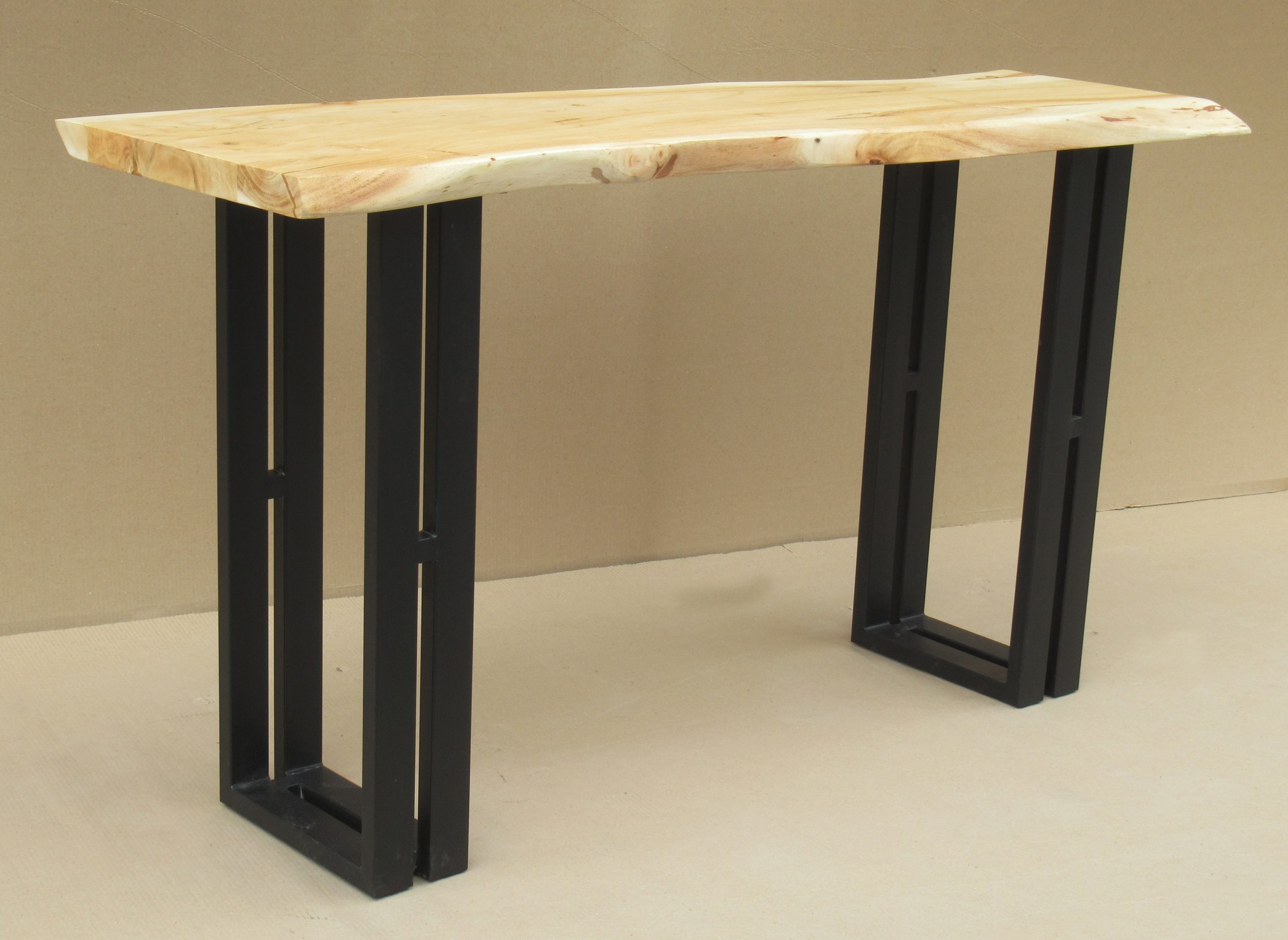ESHAL - CONSOLE WOOD WITH METAL BASE 140 X 43 X H 76 CM