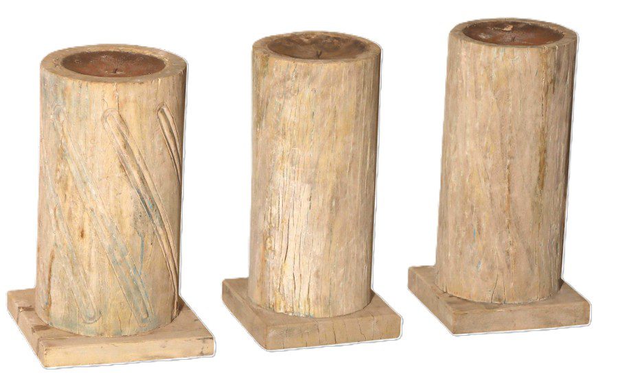 BATTIDAN - CANDLE STAND WOOD D22H43