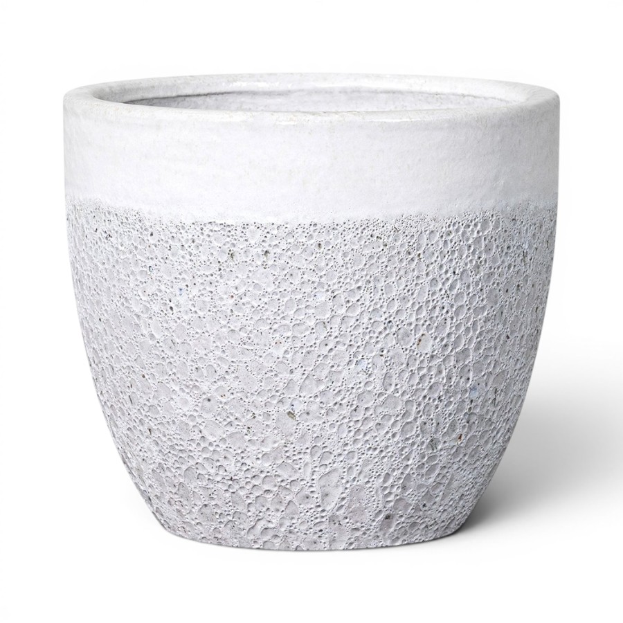 PLANTER GLAZED ANGKOR WHITE XSMAL D30H26