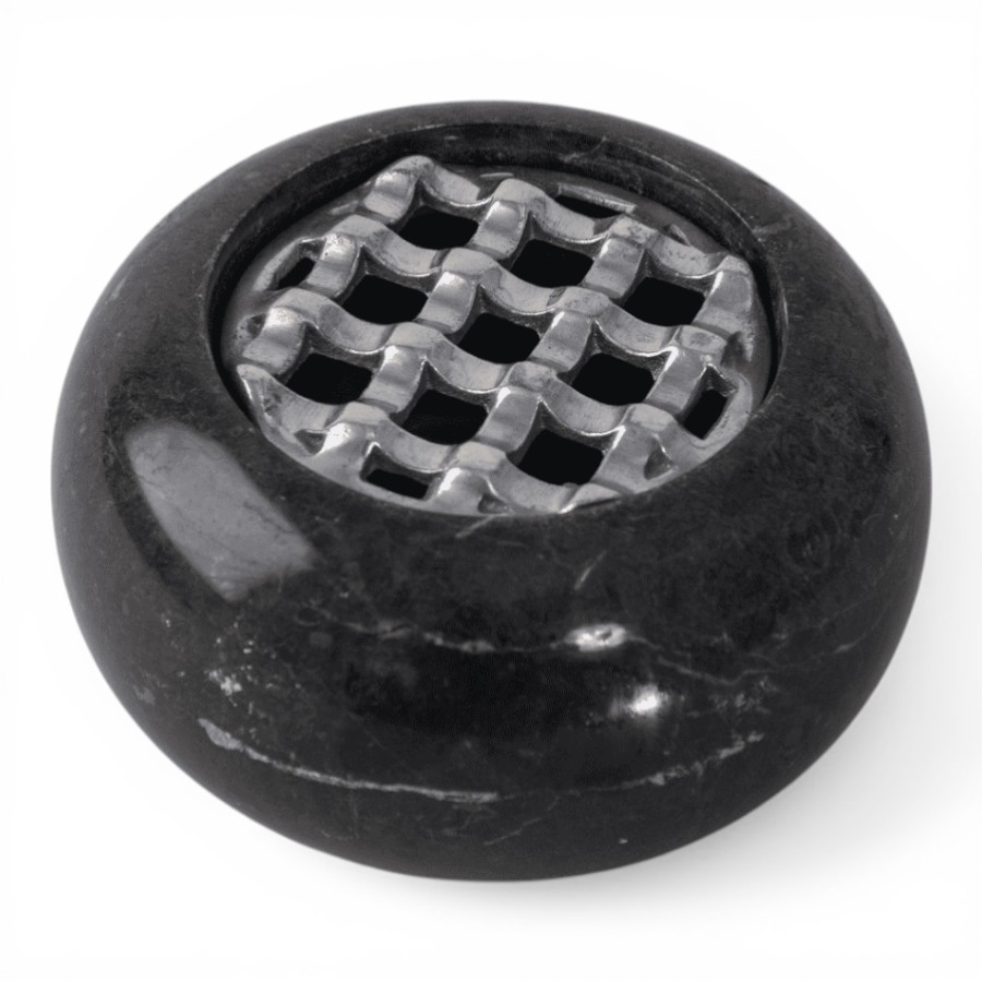 FELIS - ASHTRAYS STONE METAL ROUND SILVER 9 HOLES