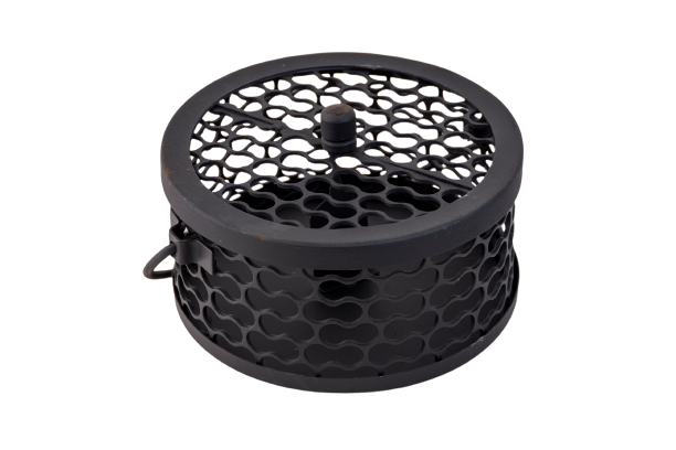 MACAO - MOSQUITO COIL HOLDER IRON BRASS ANTIQUE