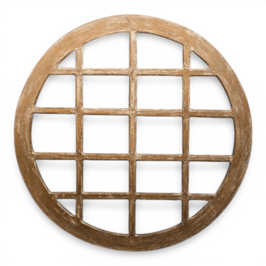 MIRROR WOOD WINDOW SHIP D 80 CM - ZIA