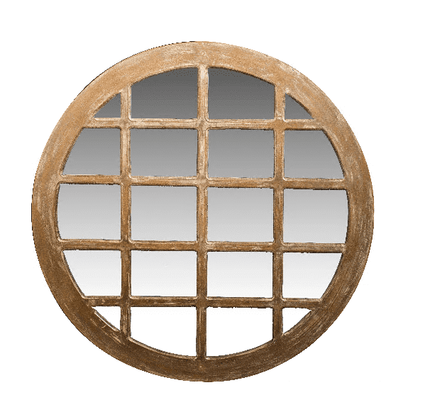 MIRROR WOOD WINDOW SHIP D 80 CM - ZIA
