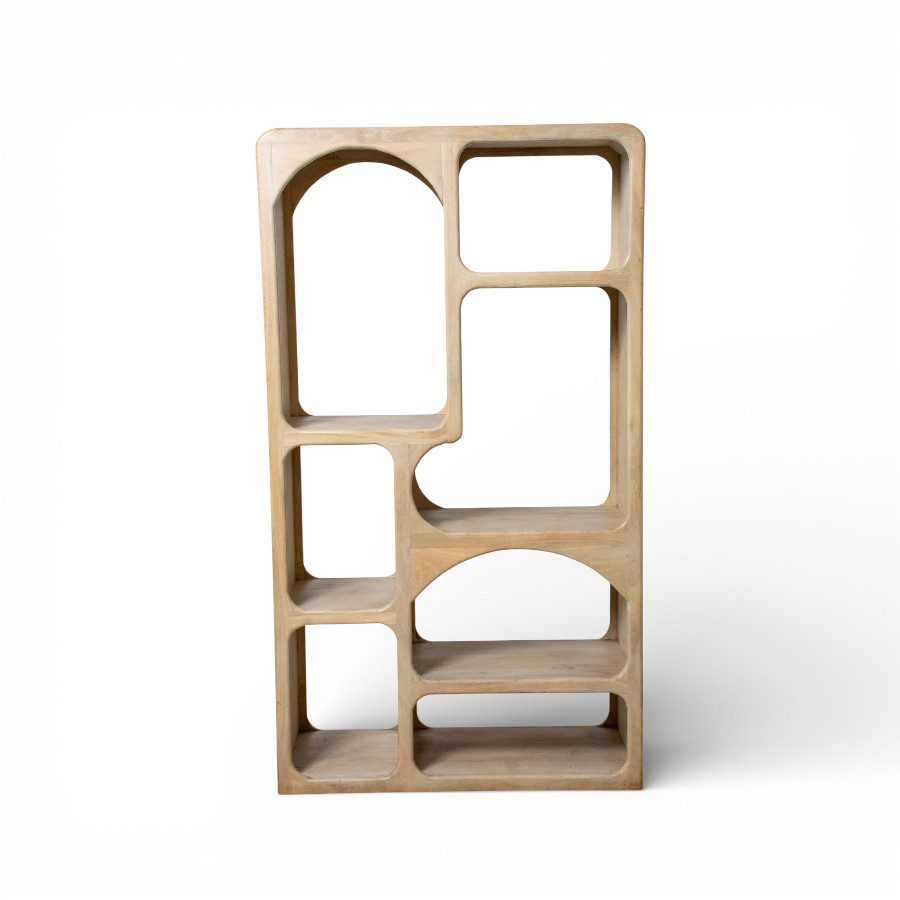 ISHA - BOOKSHELF BLEACH WOOD 90X35XH163