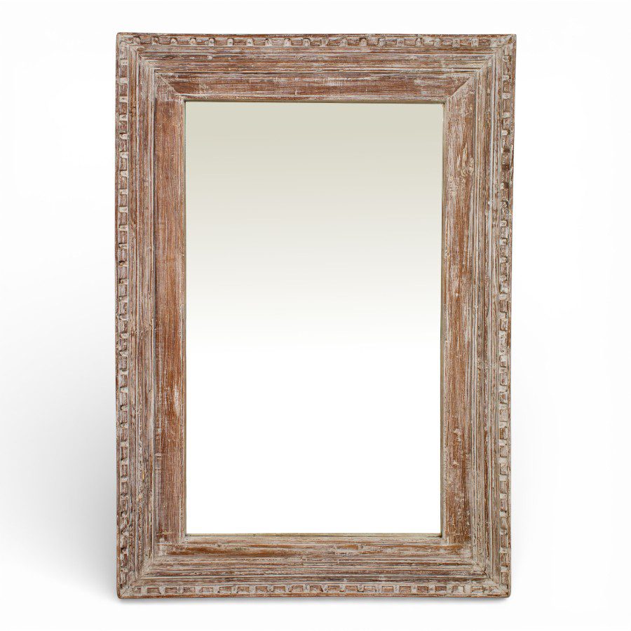 JAIPUR - MIRROR WITH WOODEN FRAME BLEACH 110X158