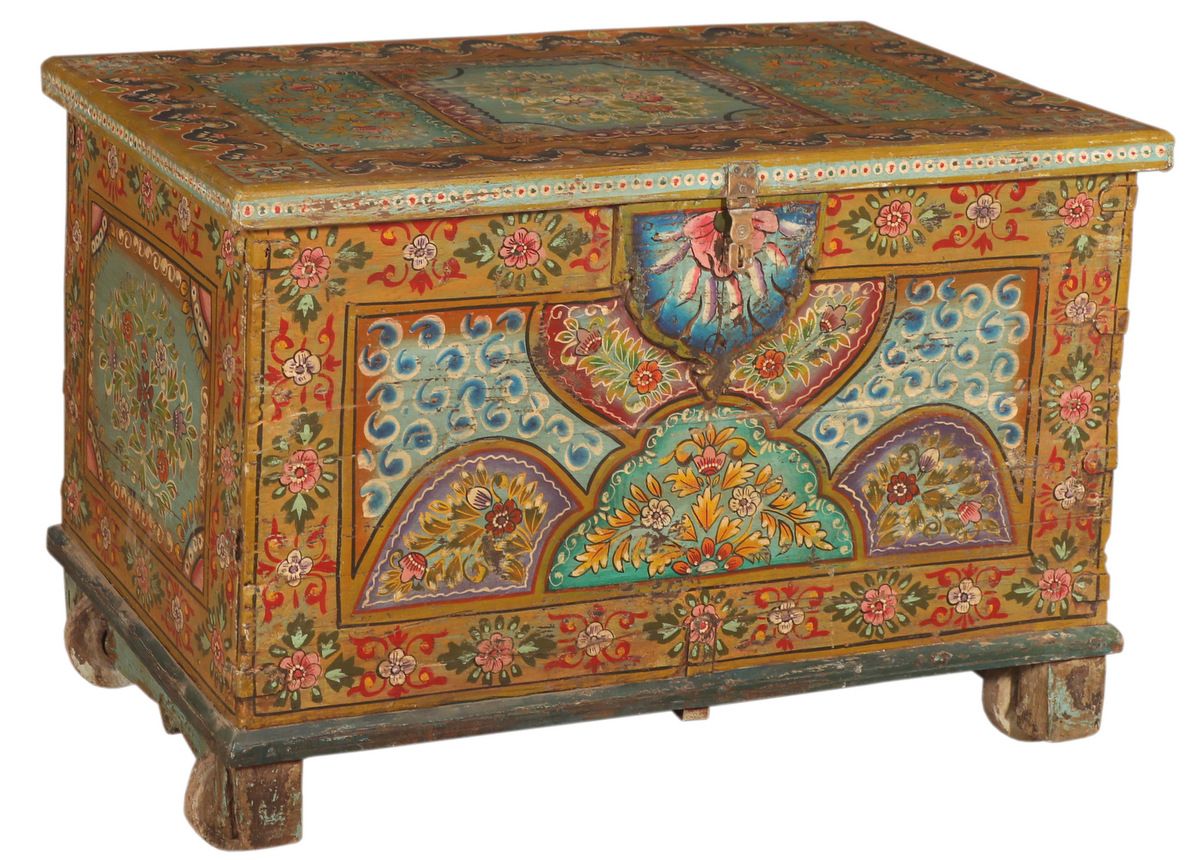 SILHOUETTE - TRUNK HAND PAINTED 95 X 60 X H 66 CM