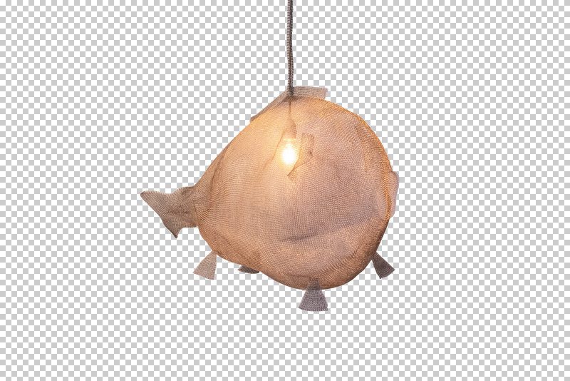 BACALL - PENDANT LIGHT METAL FISH MESH MEDIUM 50 X 90 CM