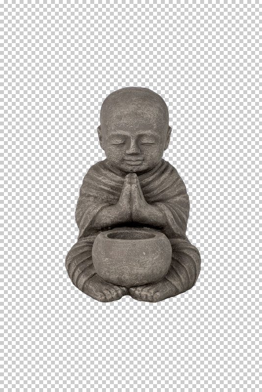 ADA - MONK PRAYING WITH BOWL STATUE 35 H
