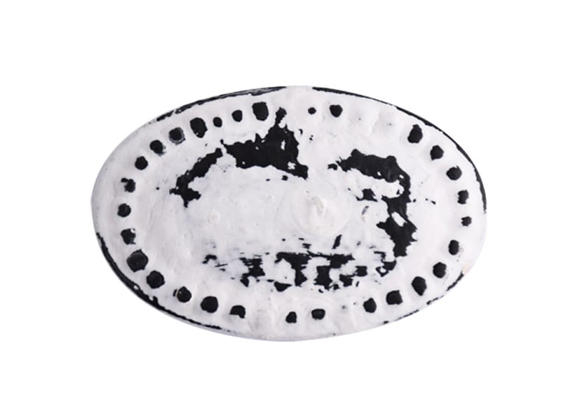 DARJEELING - DOOR KNOB METAL OVAL WHITE