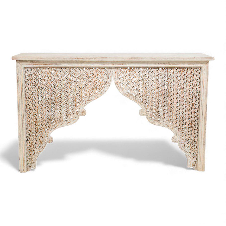 DEEPAK - CONSOLE WOOD WHITE 150X38XH90
