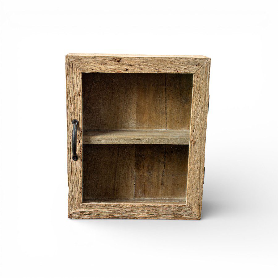 RIYA - CABINET MEDICAL BLEACH WOOD GLASS DOOR 38X13XH46