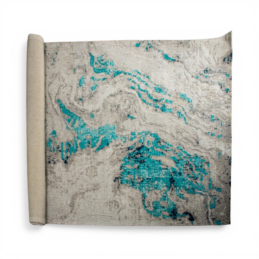 JASHORE - RUG COTTON GREY TEAL 200X300