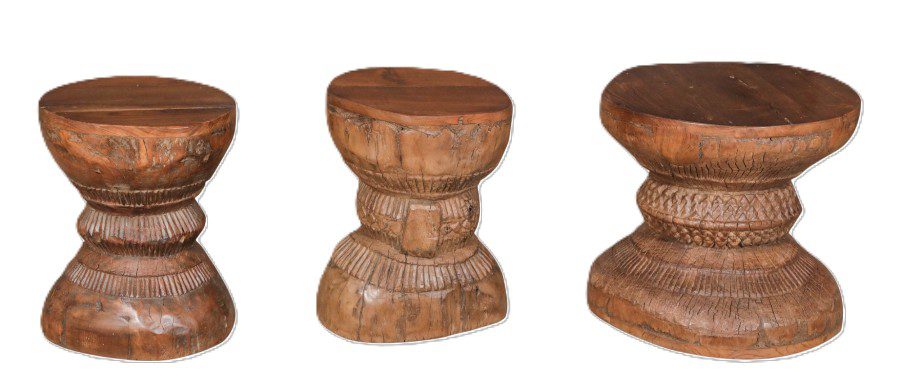 AJAGAR - STOOL ROUND WOOD D34XH41