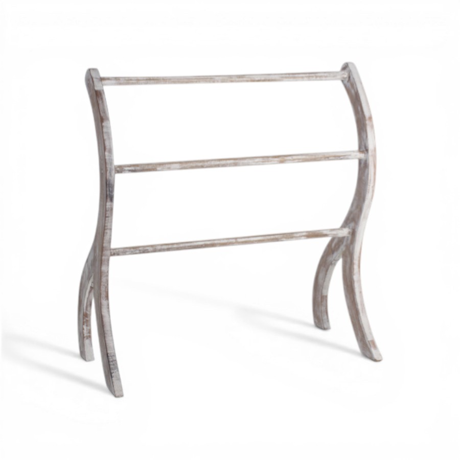 ANGKOR VAT - TOWEL HOLDER WOOD WHITE WASH