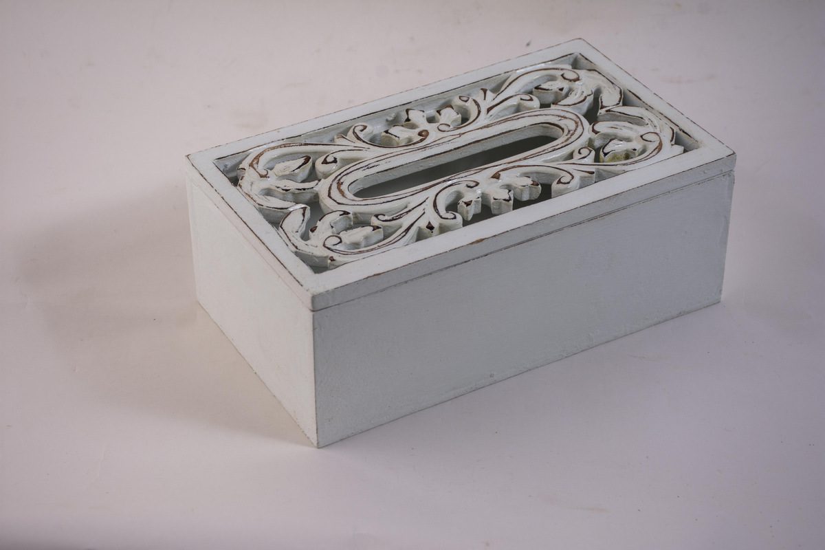 MORWENNA - TISSUE BOX WHITE 24L X 14W X19H