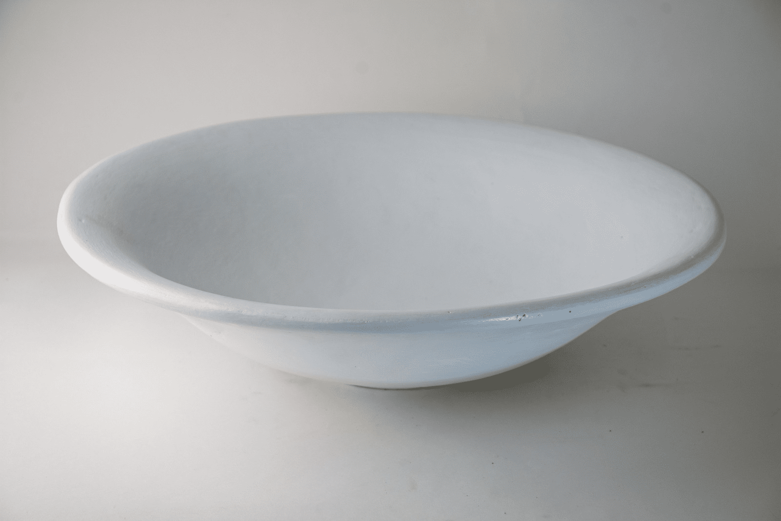 POPPY - PLATE TERRACOTTA WHITE LARGE D43