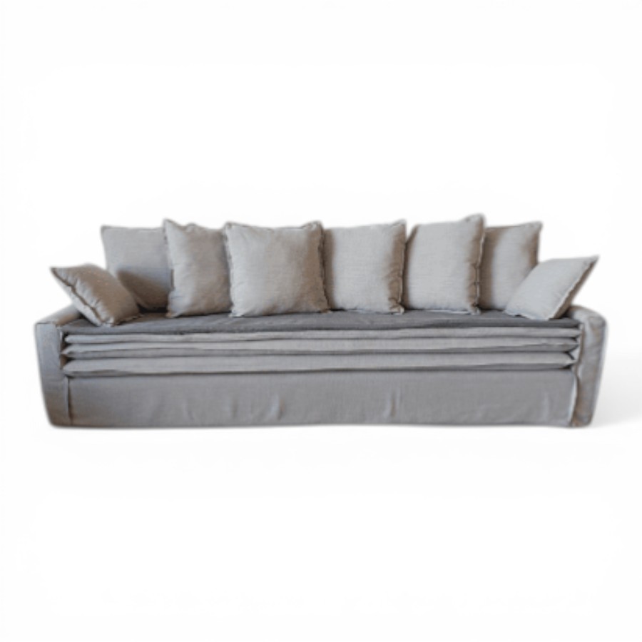 BUDAPEST -  SOFA LIGHT GREY 4 SEATERS 250 X 90 X H 75 CM