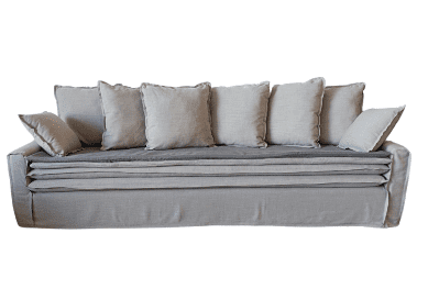 BUDAPEST -  SOFA LIGHT GREY 4 SEATERS 250 X 90 X H 75 CM