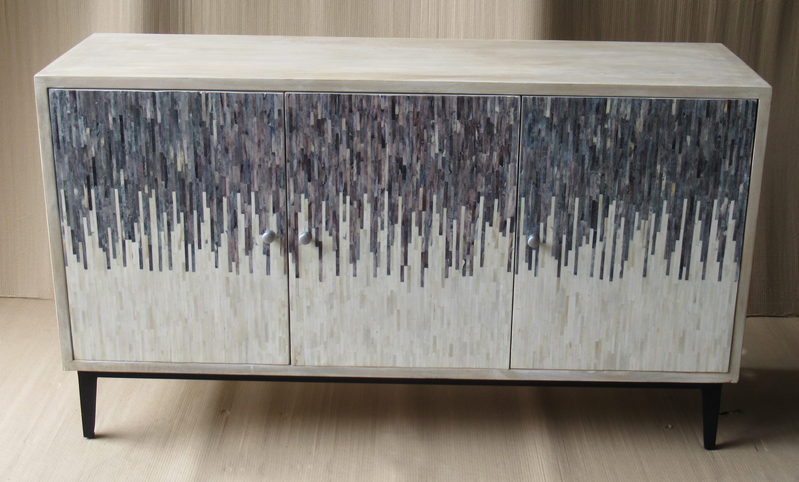 AVA - SIDEBOARD WOOD AND INLAY WITH 3 DOORS 150 X 40 X H 85 CM