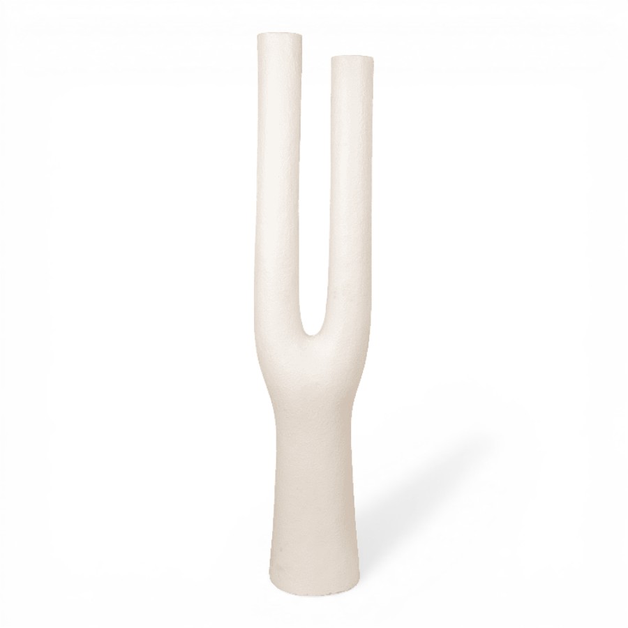 MANI - VASE DECO POHON FIBER CEMENT WHITE 39X25XH180