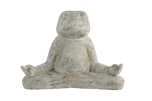 HOLLY - FROG MEDITATION STATUE GREEN 50XH38