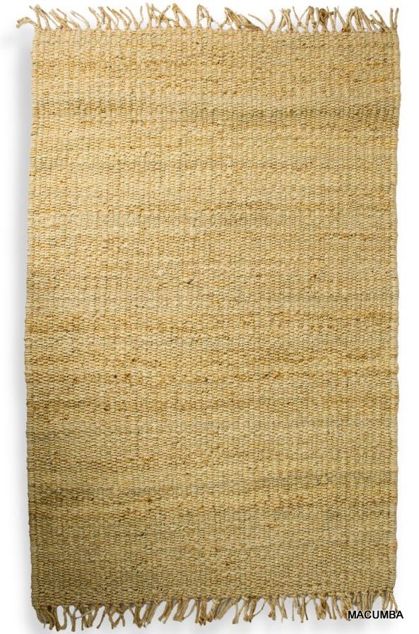 CAY - RUG JUTE PANJA WEAVE WITH FRINGES BLEACH 200 X 140