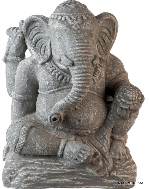 GANESHA FOUNTAIN GREY WASH CIMENT 35- WITHOUT PUMP