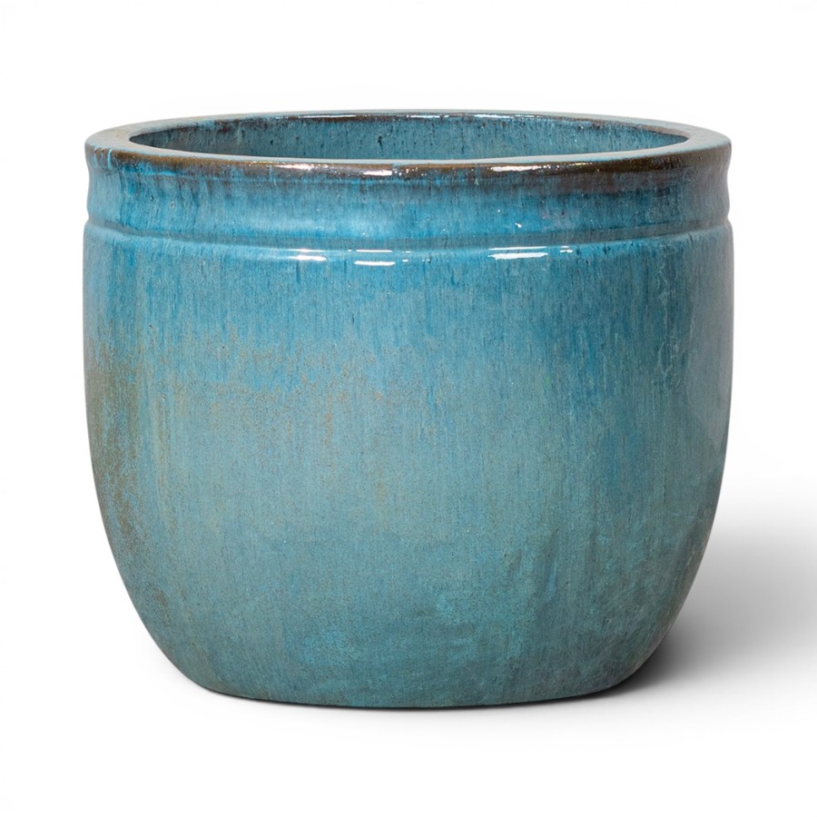 PLANTER COTSWOLDS GLAZED JADE GREEN  LARGE D55H45