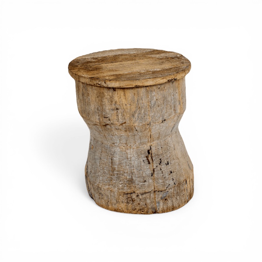 BRISA - STOOL OKHLI WOOD D 64 X H 50 CM