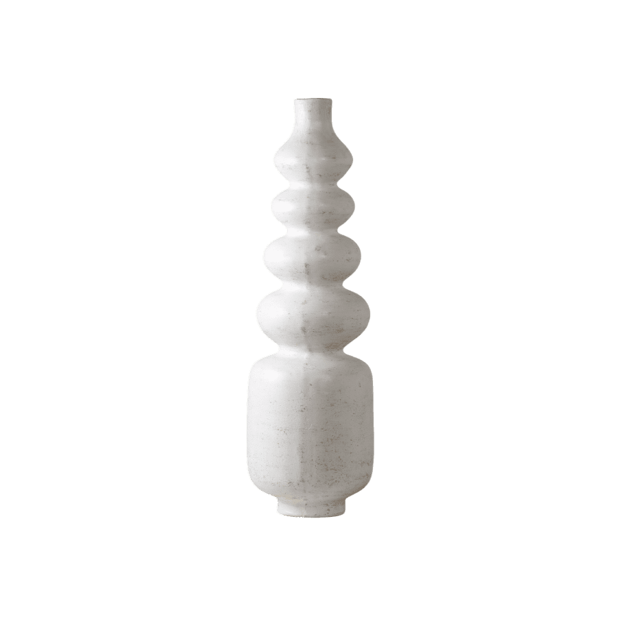 ZAGO - VASE DECO  FIBER CEMENT WHITE D20H65