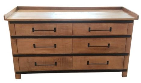 JAIY - SIDE BOARD WOOD 6 DRAWERS WITH BLADE IRON DOOR WRIST 150X51XH85