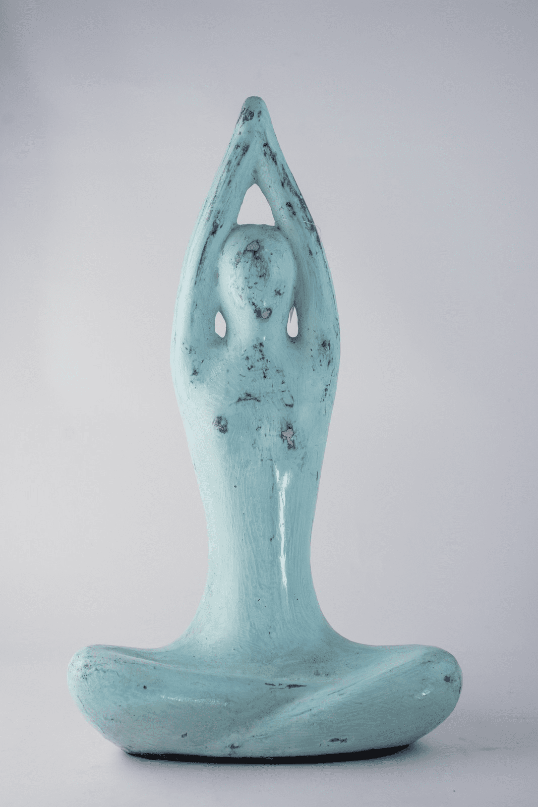 IVANA - STATUE SITTING LADY TERRACOTTA TEAL 40