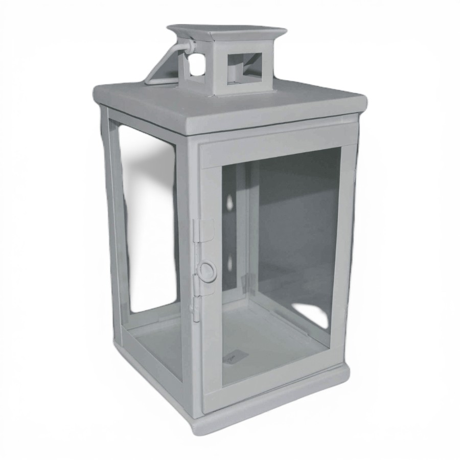 NIHARA - LANTERN METAL WHITE 19 X 19 X H 35 CM