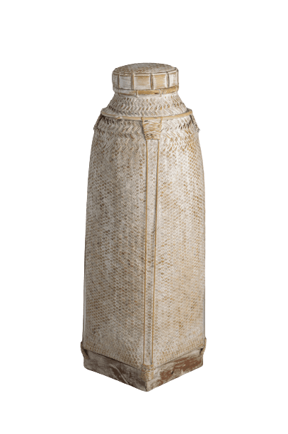 KUSUMA - BASKET RATTAN MEDIUM ROUND WHITE D 25 H 70