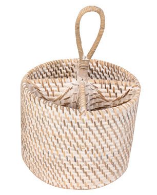 MALAGA - CUTTLERY HOLDER WHITE ROUND D 180 H 13