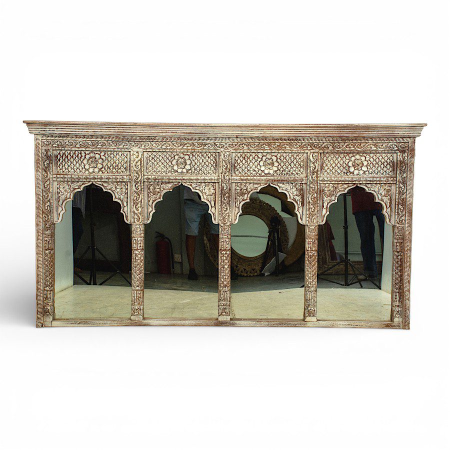 PUNE - MIRROR FRAME X 3 WOOD WHITE 200XH106