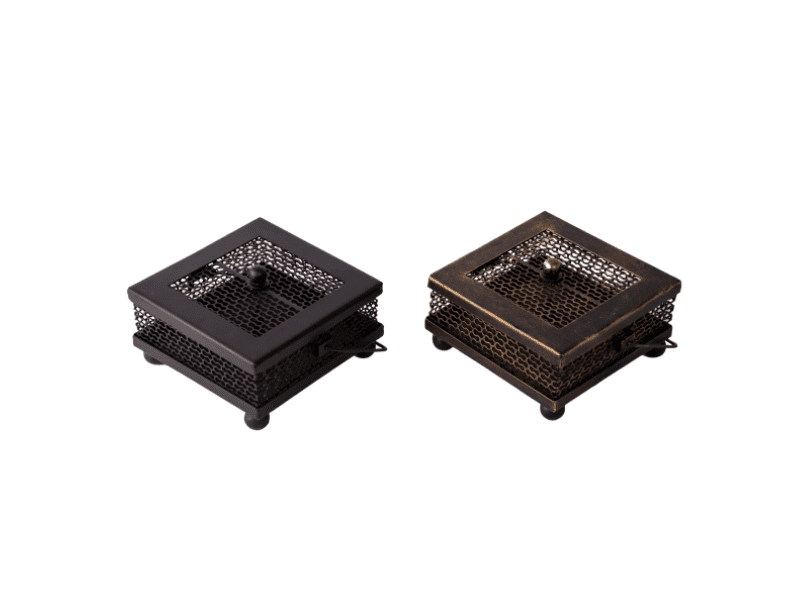 LAVANDE - MOSQUITO COIL HOLDER METAL SQUARE BLACK 15 X 15 X H7